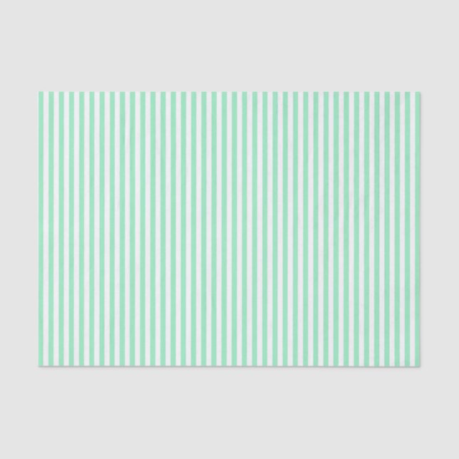 Mint Green con papel tisular a rayas blancas (Anverso)