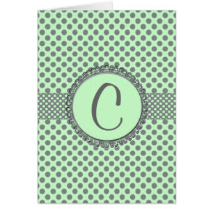 Mint Green con puntos de Polka Gris-Monograma STay