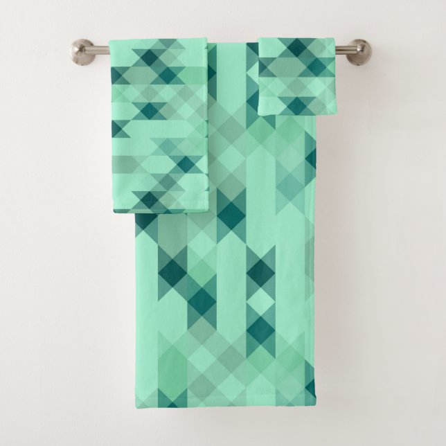 mint green geometric (In situ)