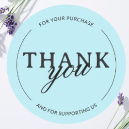 Mint Green Gracias Pegatina Minimalista femenina