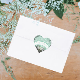 Mint Green Heart Leaf Tree Mason Jar RSVP