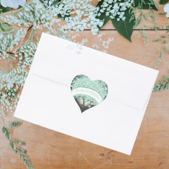 Mint Green Heart Leaf Tree Mason Jar RSVP (Subido por el creador)