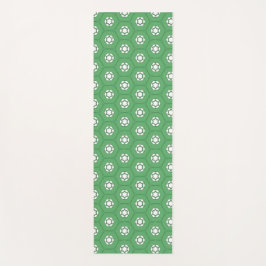 Mint green hexagons and stars yoga mat