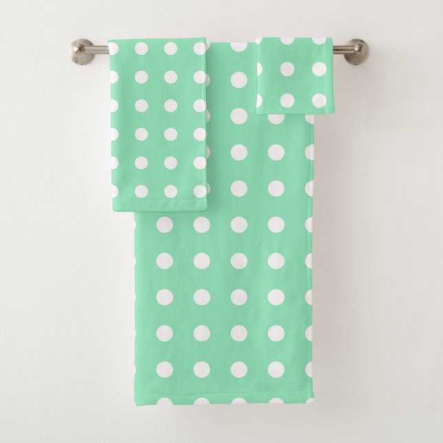 Mint Green Y White Dots Plantilla Elegante Moderna (In situ)