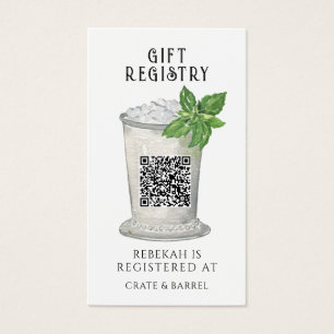 Mint Julep   Tarjeta de registro de regalo de códi