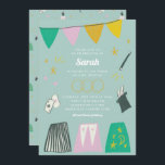 Mint Magic Show Bar Bat Mitzvah Invitación<br><div class="desc">Los huéspedes podrán disfrutar de un espectáculo con el tema Magic Show. Este juego de diseño cuenta con ilustraciones a mano llenos de diversión y magia atractiva sobre un hermoso fondo de menta. Personalizar con los detalles de su propio fiesta y redondea el fiesta con la suite completa de suministros...</div>