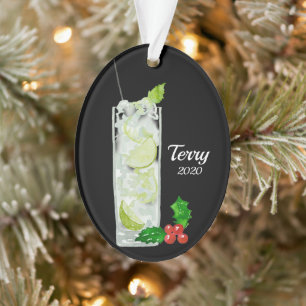 Mint Mojito Cocktail Personalizado Ornamento