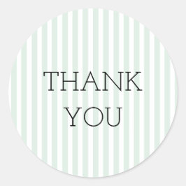 Mint Tashing Stripe Gracias Pegatinas
