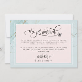 Mint Tenemos Boda Casado / Invitación Elope