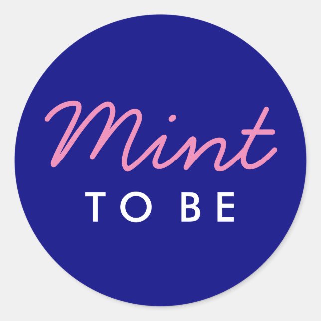 Mint to be Welcome Bag o Pegatina Favorito (Anverso)