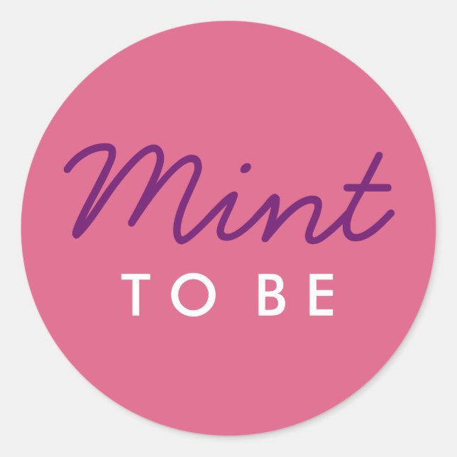 Mint to be Welcome Bag o Pegatina Favorito (Anverso)