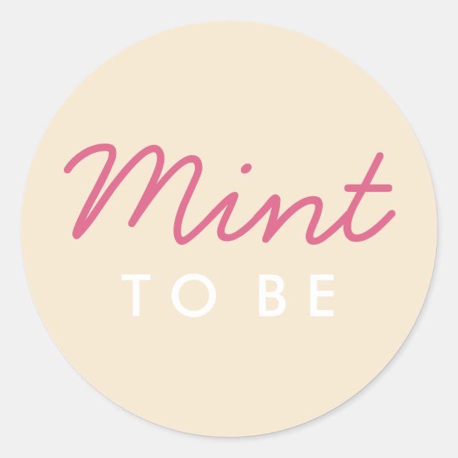 Mint to be Welcome Bag o Pegatina Favorito (Anverso)
