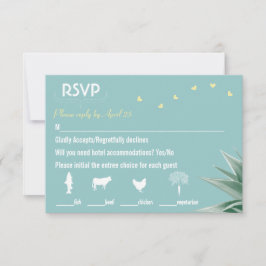 Mint y Yellow Succulum RSVP