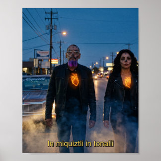Miquiztli Duo Calavera Caminando - Póster