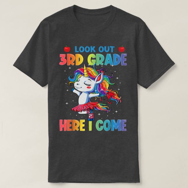 Mira De 3er Grado Aquí Vengo Una Camiseta Unicorni (Diseño del anverso)