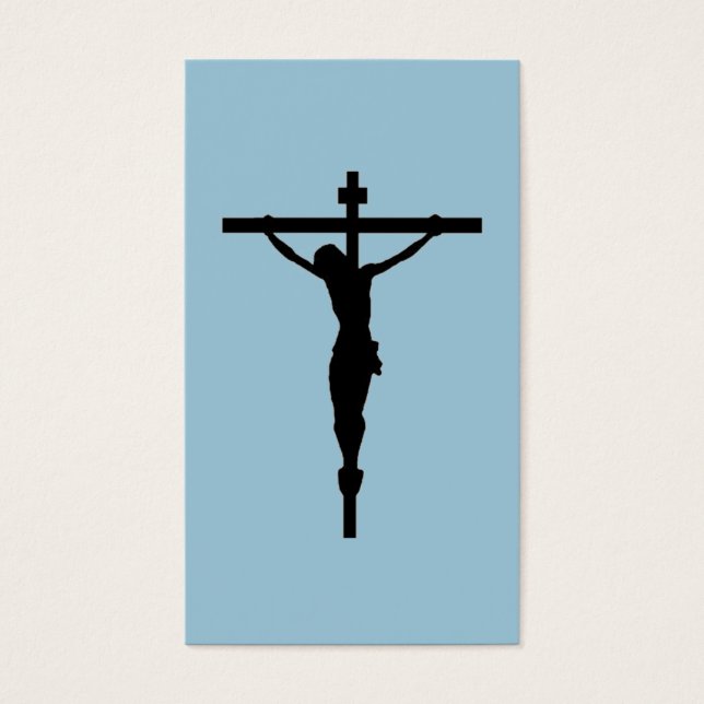 Mira el Crucifijo, azul (Frente)