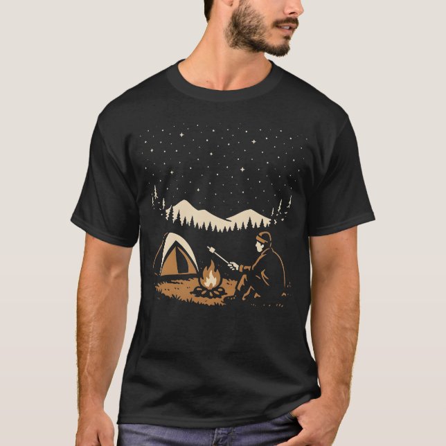 Mira hacia arriba la camiseta del cielo nocturno (Anverso)