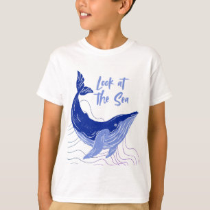 Mira la camiseta de la ballena del mar.