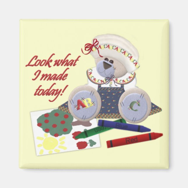 Mira lo que hice en el imán cuadrado (Frente)