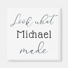 Mira lo que hice un imán personalizado