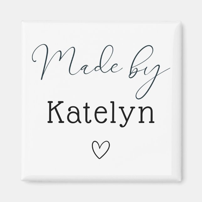 Mira lo que hice un imán personalizado (Frente)