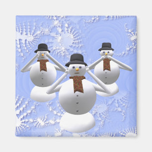 Mira, oye, no habla mal imán de Navidades de Snowm