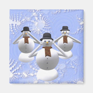 Mira, oye, no habla mal imán de Navidades de Snowm