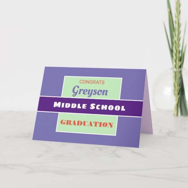 ¡Mira! Personalizado Tarjeta de graduación de la e (Anverso)