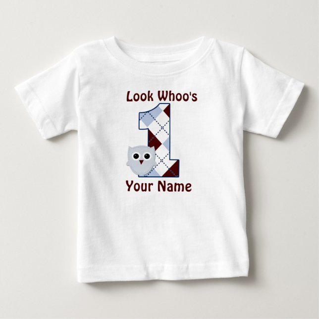 Mira qué es la camiseta de cumpleaños de 1 lechuza (Anverso)
