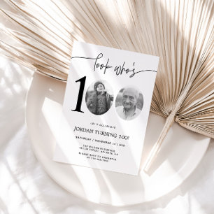 Mira Quién Cumple 100 Invitación de cumpleaños n