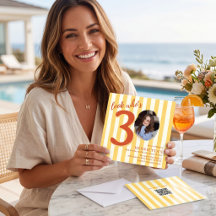 Mira Quién Cumple 30 divertido verano Foto a rayas