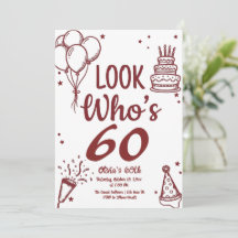 ¡Mira quién cumple 60! Invitación moderna con foto