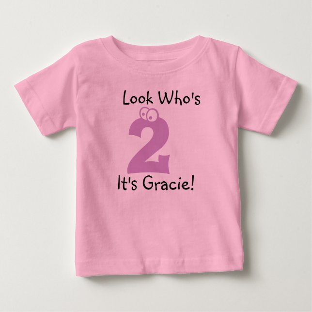 Mira quién es la camiseta de cumpleaños de 2 Perso (Anverso)