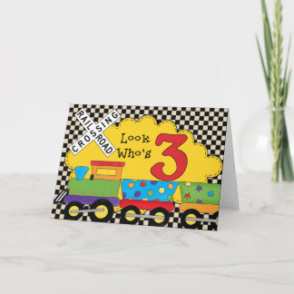 Mira quién es la tarjeta de tren de los 3 años