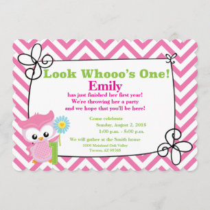 ¡Mira quién es uno! Invitación de cumpleaños de bú