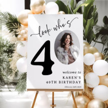 ¡Mira quién tiene 40 años! Foto moderna 40 cumplea