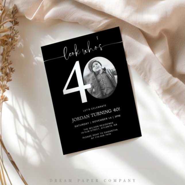 Mira quién tiene 40 | Invitación de cumpleaños 40  (Subido por el creador)
