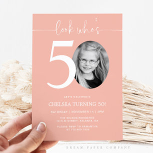 Mira quién tiene 50 años   Invitación de cumpleaño