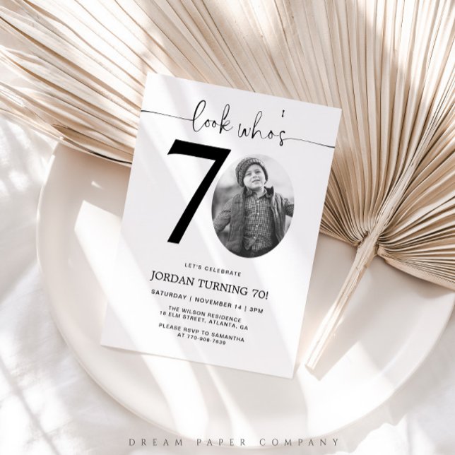 Mira quién tiene 70 años | Invitación a cumpleaños (Subido por el creador)