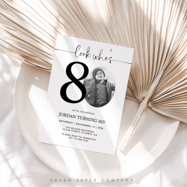 Mira quién tiene 80 años | Invitación de cumpleaño (Subido por el creador)