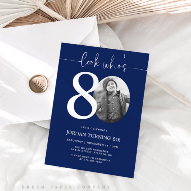 Mira quién tiene 80 años | Invitación de cumpleaño (Subido por el creador)