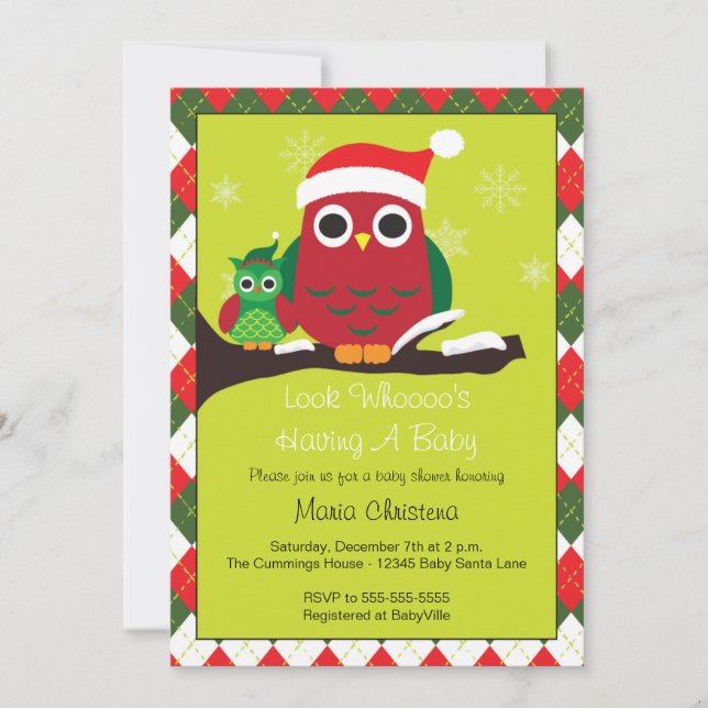 Mira quién tiene una invitación a Baby Shower (Anverso)