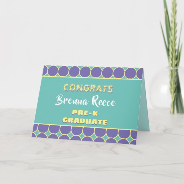 ¡Mira! Tarjeta de graduación pre-K (Anverso)