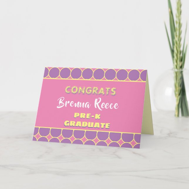 ¡Mira! Tarjeta de graduación pre-K (Anverso)