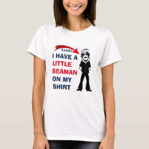 ¡MIRA! TENGO UN POCO DE SEAMAN EN MI CAMISETA
