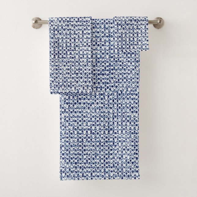 Mirada azul geométrica de la materia textil del (In situ)