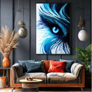 Mirada Azul Mística: El Arte que Hipnotiza