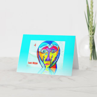 Mirada de la tarjeta de felicitación 4 dentro