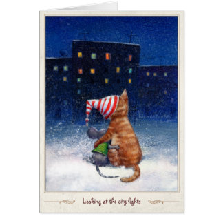 Mirada de las luces de la ciudad