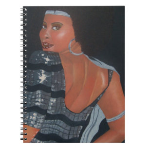 Mirada del buen cuaderno espiral afroamericano